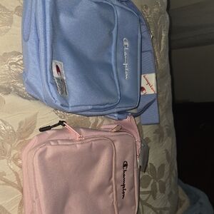 Champion Light Blue and Pink Backpack Set